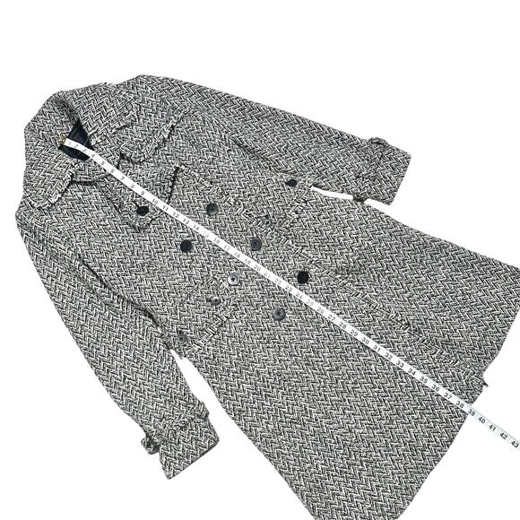 Banana Republic | Women | Vtg Tweed Herringbone Wool Blend Trench Coat | Small - Picture 8 of 16